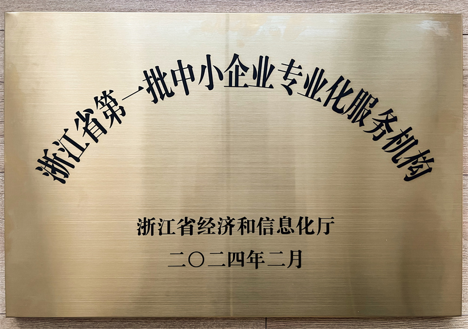 我司獲評(píng)“浙江省第一批中小企業(yè)專業(yè)化服務(wù)機(jī)構(gòu)”